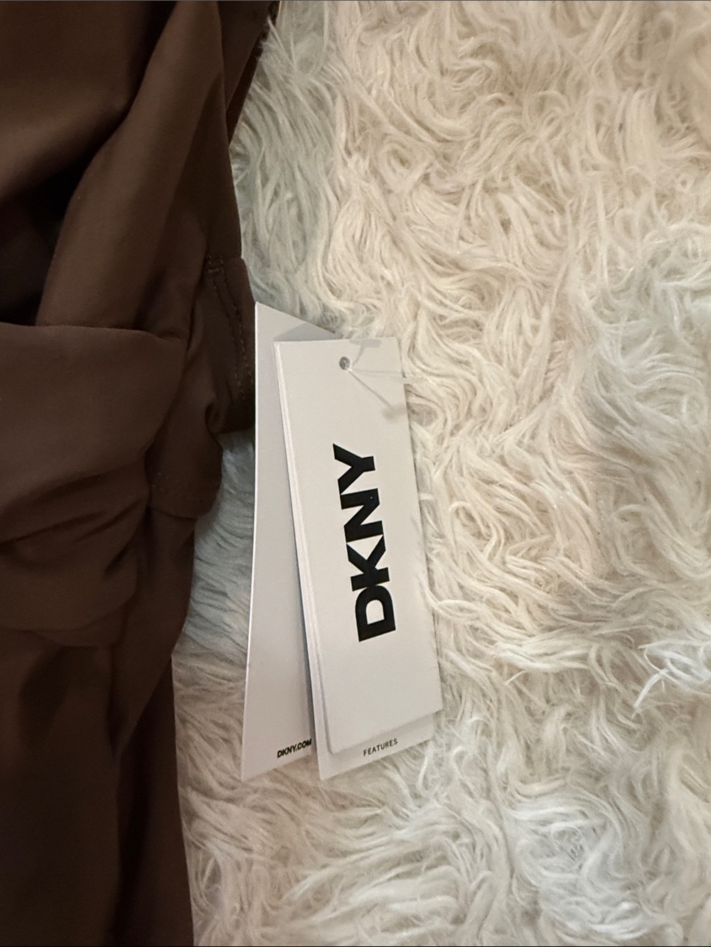 Nwt DKNY Brown One-Piece Swimsuit M - Picture 2 of 10